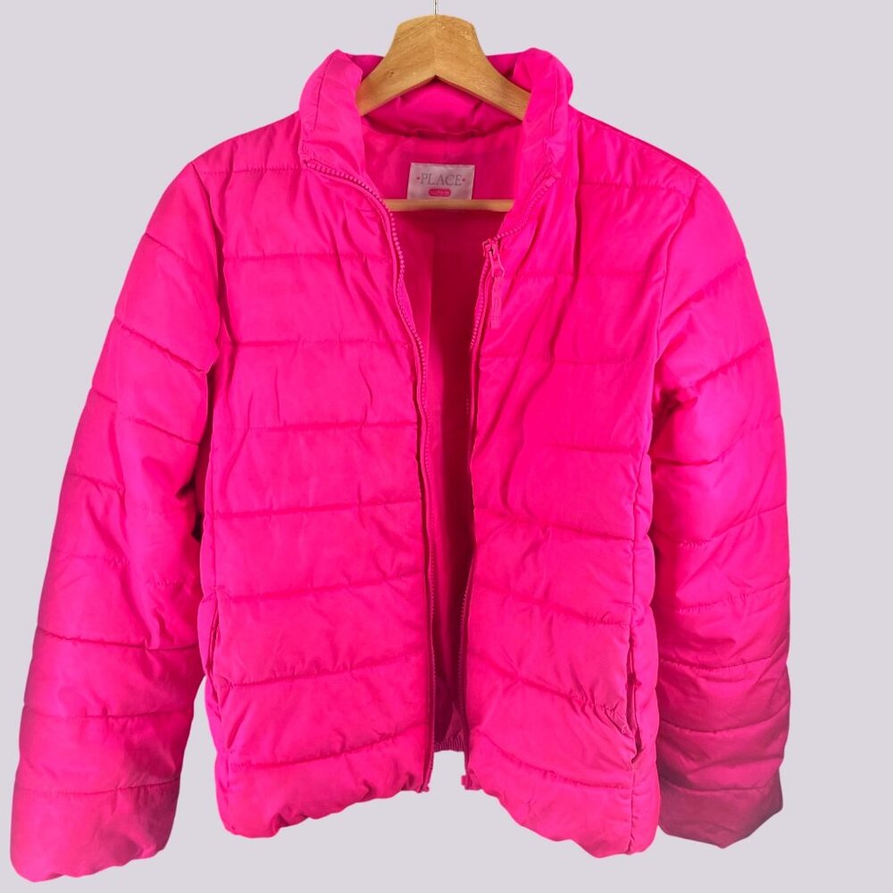Childrens Place Girls Puffer Jacket XL Pink Quilted Outerwear Lightweight Warm C